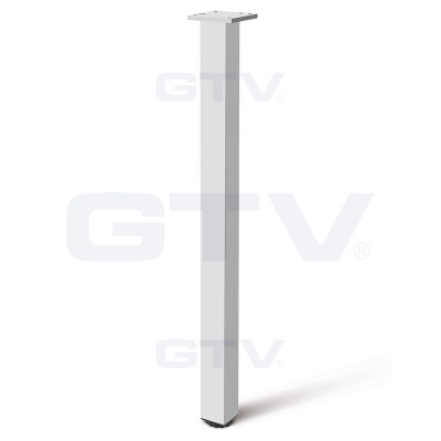 Квадратная мебельная опора GTV с регулировкой 46х46х710 Алюминий