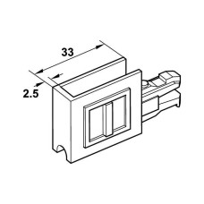 Защитный элемент к раздвижной системы Slido Design 25 IF G для стекла 8 мм