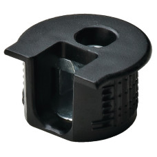 Корпус стяжки RAFIX SE без утолщения пластиковый черный D20 мм глубина сверления 12.7 мм