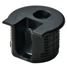Корпус стяжки RAFIX SE без утолщения пластиковый черный D20 мм глубина сверления 14.2 мм