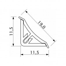 Бортик Korner LB-15 Бетон 6016 (акс. 6016) 3 метри