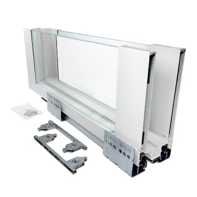 ERGO BOX білий L = 500 H = 171 Linken System зі скляними боковинами