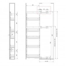 Карго-20 MAXIMA PURO MAXI пр. чорний мат.+ дуб (h-1700 мм), Rejs