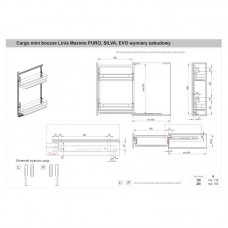 Карго-20 MAXIMA PURO MINI пр. чорний мат.+ дуб, L-480мм, Rejs