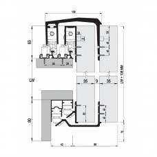 Комплект роликів для розсувної системи M02 8235 SFT, Albatur