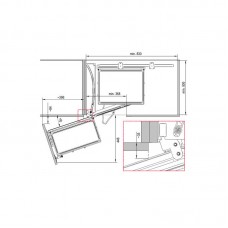 Магічний кут Maxima Classic Corner front лев.900, хром