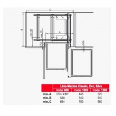 Магічний кут Maxima Evo II Corner comfort 1200 лев., хром+білий (520х540x950)