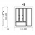 Пенал для посуду UNI білий 450 (380х430х45) Rejs
