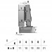 Петля Накладна 100 ° з доводчиком, з 3D лапкою H=2 Soft Close, LinkenSystem
