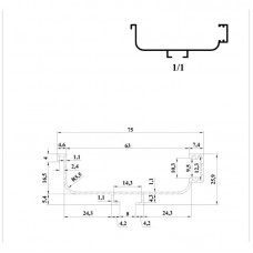 Профіль C GOLA LED для фасадів без ручок алюм, L-4200 мм, Linken System