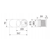 Подовжувач GTV SLIDE d 60 1 розетка SCHUKO 1xUSB 2,4A провід 1,9м Сталь