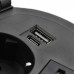 Подовжувач GTV CHARGER PLUS 1 розетка SCHUKO USB A+C WC (змінні USB, RJ45 HDMI) провід 1,5м Чорний