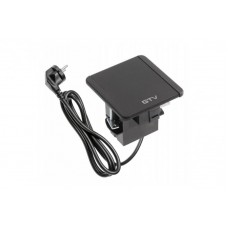 Подовжувач GTV врізний квадратний FLIP, 1xSCHUKO, 2xUSB, 1xLAN, кабель з вилкою 1,5м, чорний Подовжувач GTV врізний квадратний FLIP, 1xSCHUKO, 2xUSB, 1xLAN, кабель з вилкою 1,5м, чорний