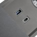 Подовжувач GTV PRESTINO 2 розетки SCHUKO USB А+С QC RJ45, HDMI провід 1,5м Чорний