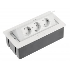 Подовжувач GTV SOFT 3 розетки SCHUKO провід 1,5м з вилкою Білий