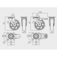 Меблевий ролик SHIFT d75 Прозорий Меблевий ролик SHIFT d75 Прозорий