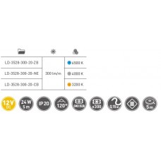 Стрічка світлодіодна GTV Flash 3528 300 діодів 24W х/б бухта 5м EOL