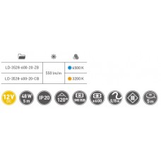 Стрічка світлодіодна GTV Flash 3528 600 діодів 48W т/б бухта 5 м EOL