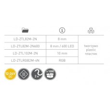 З'єднання GTV XC11 для світлодіодної стрічки 8 мм провід 2 м