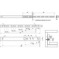 Направляюча кулькова телеск GTV H-17 L-310 мм