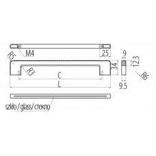 Ручка GTV UZ-CRA14 320 мм Хром EOL