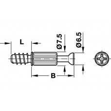 Болт стяжки MINIFIX S200 B24 L 8.5 без покриття 26227680