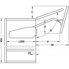 Комплект фурнітури FREE FOLD 910 - 970 мм 9.5-17.9 кг 37237685