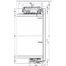 Комплект фурнітури Finetta F-Flush53 50A для 2-х дверей шириною 1931 - 2330 мм 40611286