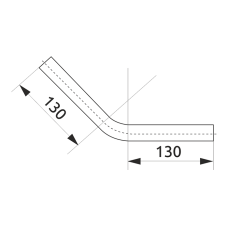 Угол соединительный трубы-рейлинга d=16 135* хром