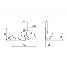 Гачок GIFF WP8904 хром