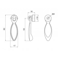 Ручка крапля GIFF KR3105 антична бронза