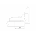 Петля напівнакладна Slide-on GIFF Т1 d=35 Н=0 нікель