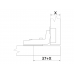 Петля вкладна (міні) Slide-on GIFF d=26 Н=0 нікель