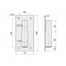 W2/25 Кронштейн GIFF хром