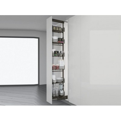 Колона висувна в модуль 300 Inoxa Ellite 859AEY з 5 полицями H=1860-2185 титан