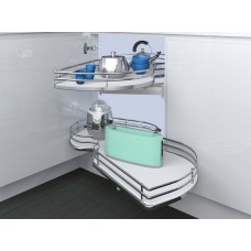 Механізм Combi`S в кутовий модуль 900 Inoxa Ellite 846BEY/DX правий хром/білий (2 полиці)