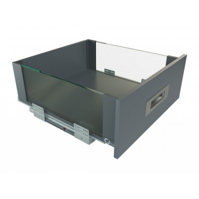Висувний ящик зі скляними боковинами GIFF PRIME FlatBox L=450 H=167 графіт