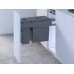 Система утилізації сміття фасад 300 з дотягувачем Inoxa Qubika 97LX/30-2AR ардезія (1 відро 8 л, 1 відро 18 л)