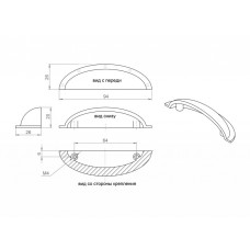 Ручка раковина Gamet UP01-0064-G00AB антична бронза Ручка раковина Gamet UP01-0064-G00AB антична бронза