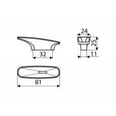 Ручка скоба Gamet UU06-0032-G0004-P41 хром/білий Ручка скоба Gamet UU06-0032-G0004-P41 хром/білий