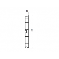 Планка цокольна Volpato L=4000 H=120 білий глянець