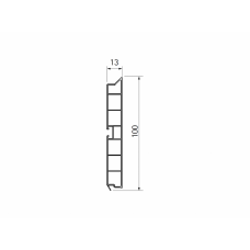 Планка цокольна Volpato L=4000 H=100 нікель браш