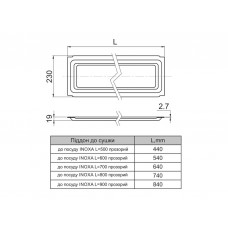 Піддон до сушки для посуду INOXA L=700 прозорий