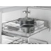 Корзина фасад 450 висувна з дотягувачем Inoxa Ellite 5202ЕYD хром/білий
