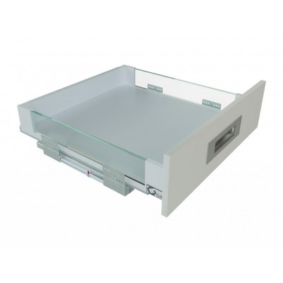 Висувний ящик зі скляними боковинами GIFF PRIME FlatBox L=500 H=84 білий