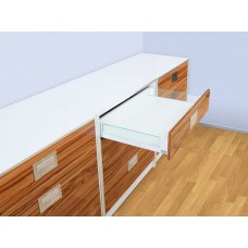 Висувний ящик зі скляними боковинами GIFF PRIME FlatBox L=500 H=84 білий