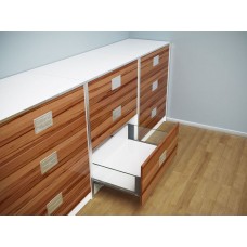 Висувний ящик зі скляними боковинами GIFF PRIME FlatBox L=450 H=199 графіт
