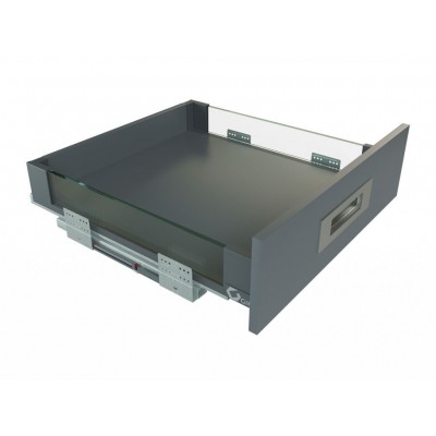 Висувний ящик зі скляними боковинами GIFF PRIME FlatBox L=500 H=84 графіт