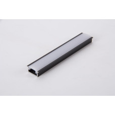 Алюминиевый профиль врезной для светодиодной ленты LED, черный L=5950 мм